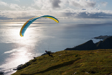 paragliding in the mountains
