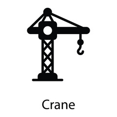 crane glyph vector icon