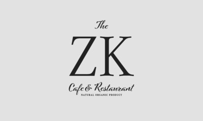 cafe restaurant premade logo initials monogram elegant luxury alphabet