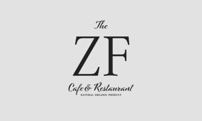 cafe restaurant premade logo initials monogram elegant luxury alphabet