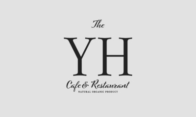 cafe restaurant premade logo initials monogram elegant luxury alphabet