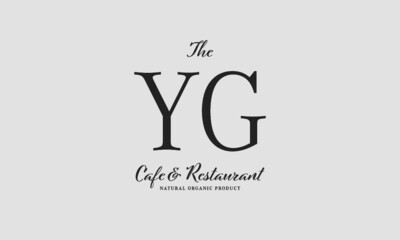cafe restaurant premade logo initials monogram elegant luxury alphabet