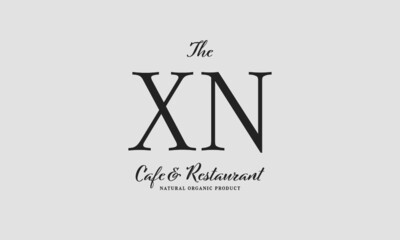 cafe restaurant premade logo initials monogram elegant luxury alphabet