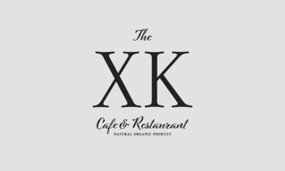 Obraz premium cafe restaurant premade logo initials monogram elegant luxury alphabet