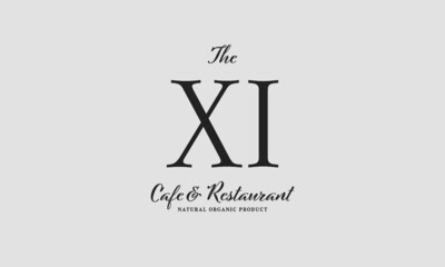 cafe restaurant premade logo initials monogram elegant luxury alphabet