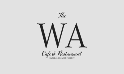 cafe restaurant premade logo initials monogram elegant luxury alphabet