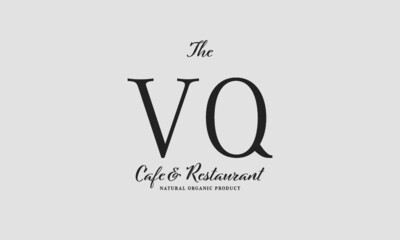 Fototapeta premium cafe restaurant premade logo initials monogram elegant luxury alphabet