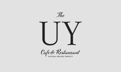 cafe restaurant premade logo initials monogram elegant luxury alphabet