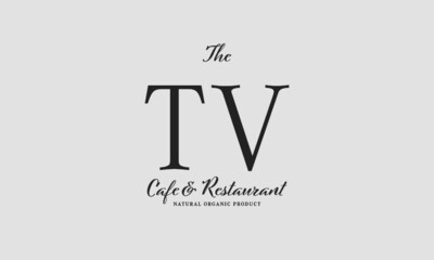 cafe restaurant premade logo initials monogram elegant luxury alphabet