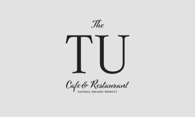 cafe restaurant premade logo initials monogram elegant luxury alphabet