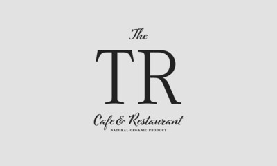 cafe restaurant premade logo initials monogram elegant luxury alphabet