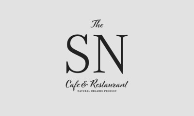 cafe restaurant premade logo initials monogram elegant luxury alphabet