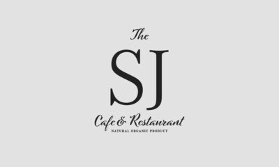 cafe restaurant premade logo initials monogram elegant luxury alphabet
