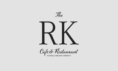Obraz premium cafe restaurant premade logo initials monogram elegant luxury alphabet
