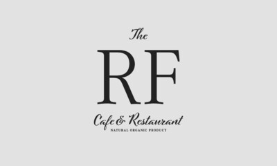 cafe restaurant premade logo initials monogram elegant luxury alphabet