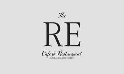 cafe restaurant premade logo initials monogram elegant luxury alphabet