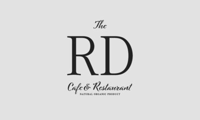 cafe restaurant premade logo initials monogram elegant luxury alphabet