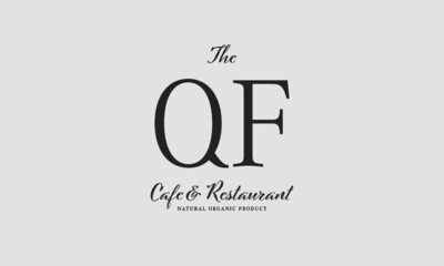 cafe restaurant premade logo initials monogram elegant luxury alphabet