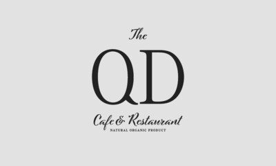 cafe restaurant premade logo initials monogram elegant luxury alphabet