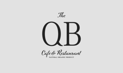 cafe restaurant premade logo initials monogram elegant luxury alphabet