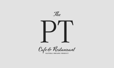 cafe restaurant premade logo initials monogram elegant luxury alphabet