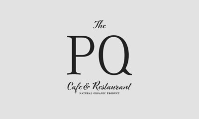 cafe restaurant premade logo initials monogram elegant luxury alphabet