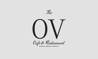 cafe restaurant premade logo initials monogram elegant luxury alphabet