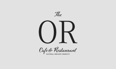 cafe restaurant premade logo initials monogram elegant luxury alphabet