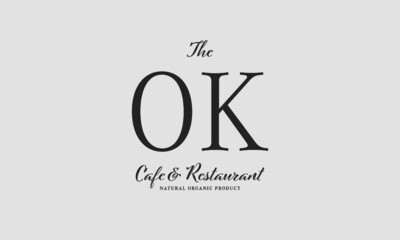 cafe restaurant premade logo initials monogram elegant luxury alphabet