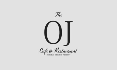 cafe restaurant premade logo initials monogram elegant luxury alphabet