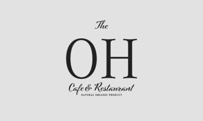 cafe restaurant premade logo initials monogram elegant luxury alphabet