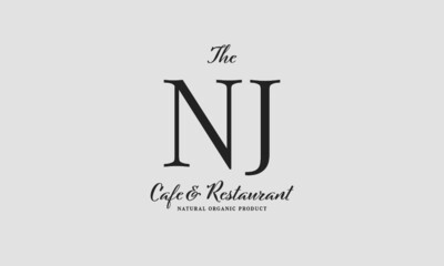 cafe restaurant premade logo initials monogram elegant luxury alphabet