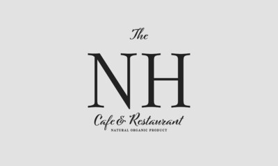 cafe restaurant premade logo initials monogram elegant luxury alphabet