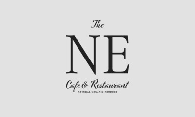 cafe restaurant premade logo initials monogram elegant luxury alphabet
