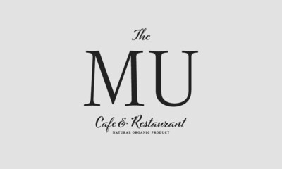 Fototapeta premium cafe restaurant premade logo initials monogram elegant luxury alphabet