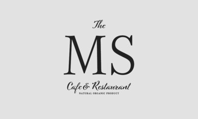 cafe restaurant premade logo initials monogram elegant luxury alphabet