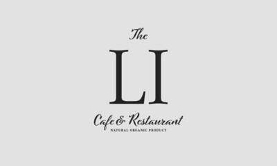 cafe restaurant premade logo initials monogram elegant luxury alphabet