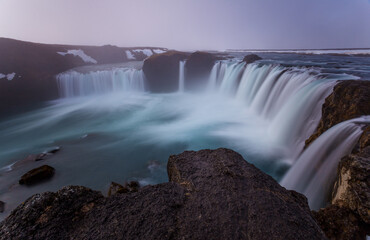 waterfall in autumn