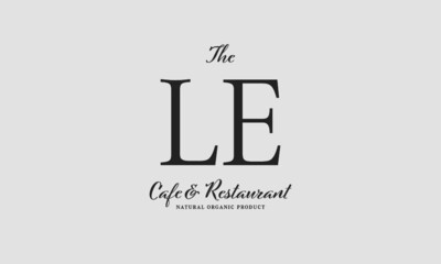 cafe restaurant premade logo initials monogram elegant luxury alphabet