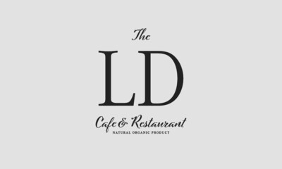 cafe restaurant premade logo initials monogram elegant luxury alphabet