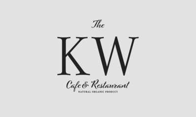Fototapeta premium cafe restaurant premade logo initials monogram elegant luxury alphabet