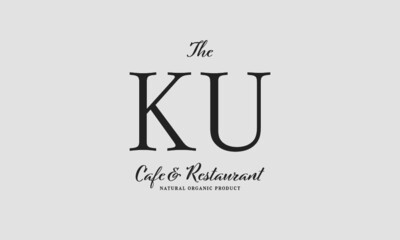 cafe restaurant premade logo initials monogram elegant luxury alphabet