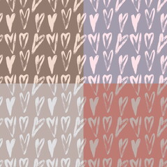 seamless pattern of hearts