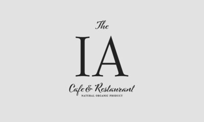 cafe restaurant premade logo initials monogram elegant luxury alphabet