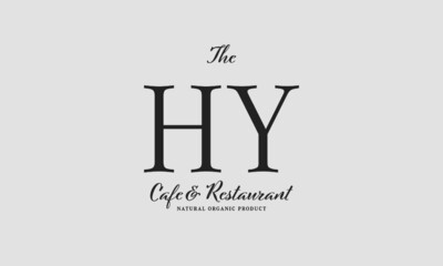 cafe restaurant premade logo initials monogram elegant luxury alphabet