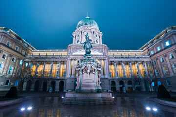 Buda Castle,  Royal Palace At Night, Budapest, Hungary