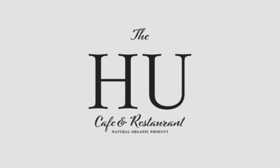 cafe restaurant premade logo initials monogram elegant luxury alphabet