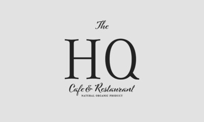 cafe restaurant premade logo initials monogram elegant luxury alphabet