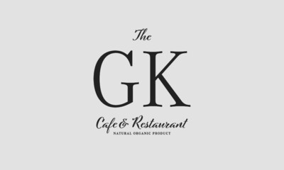cafe restaurant premade logo initials monogram elegant luxury alphabet