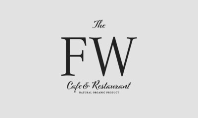 cafe restaurant premade logo initials monogram elegant luxury alphabet
